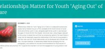 Melanie Doucet, membre du Comité Jeunes EDjeP et doctorante en travail social à McGill, publie: Relationships Matter for Youth 'Aging Out' of Care